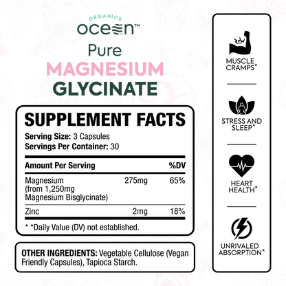 Organics Ocean Pure Magnesium Glycinate with Zinc 90 Capsule