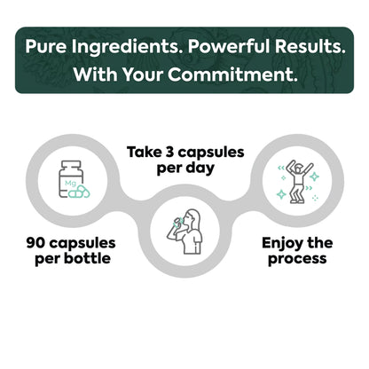 Ocean Organics Pure Magnesium Glycinate with Zinc for Women and Men 90 Capsule